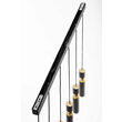 Lustra moderna neagra detalii sferice aurii 6xGU10/60w Alas 2005 Jupiter